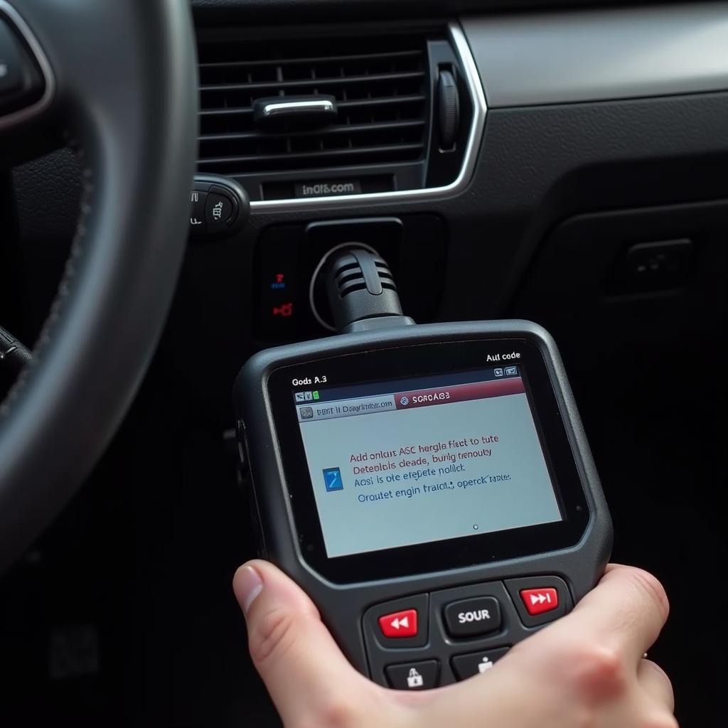 OBD-II Scanner Connected to an Audi A3