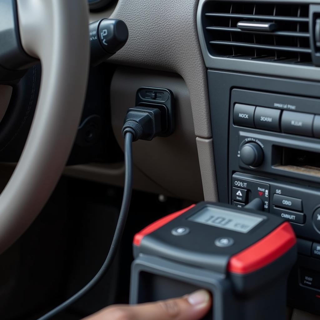 OBD-II Scanner Connected to Porsche 996