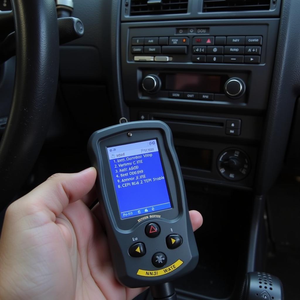 OBD Scanner Connected to 2004 VW Jetta TDI