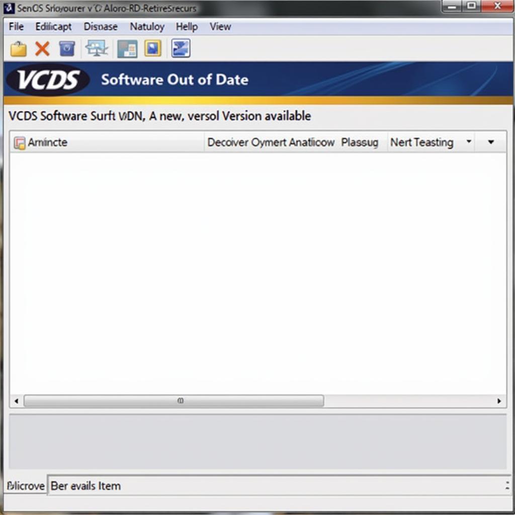 VCDS Software Out of Date Message