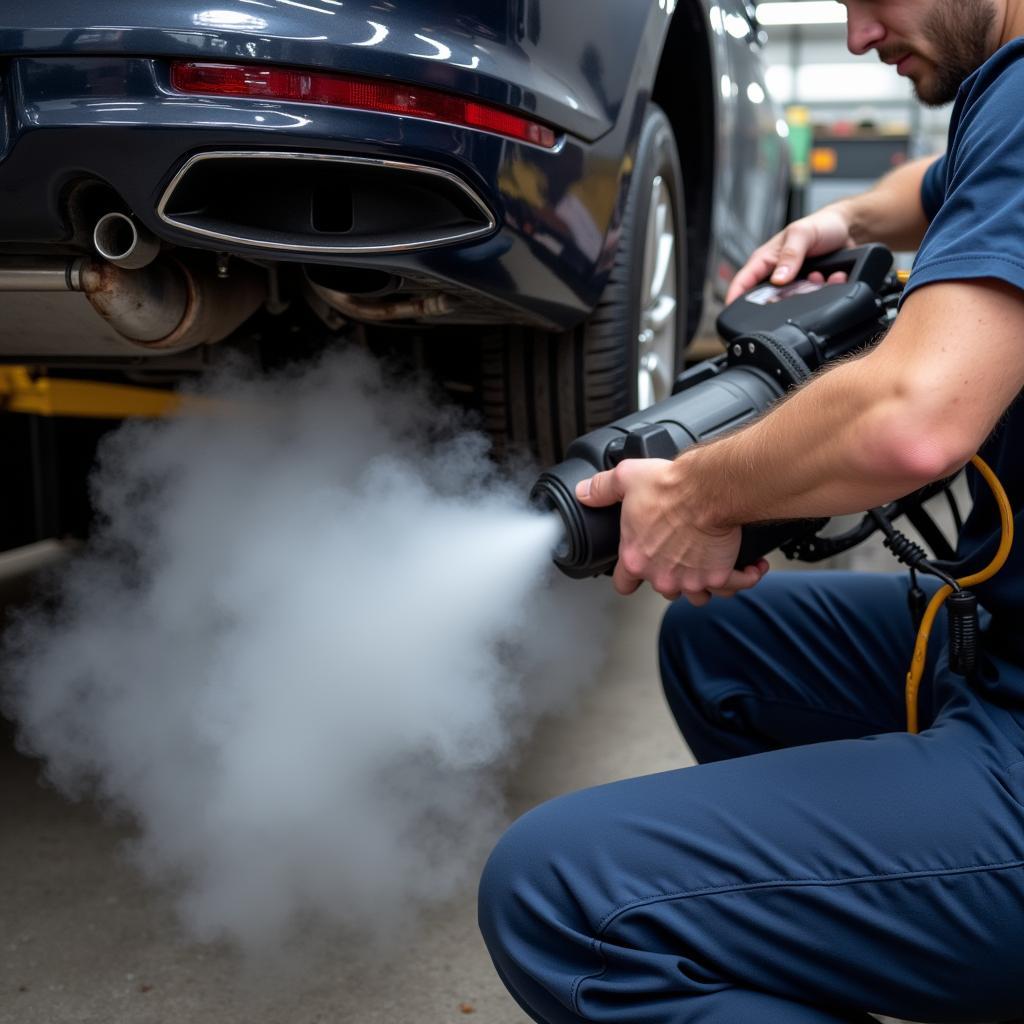 Checking for Exhaust Leaks on a VW Golf