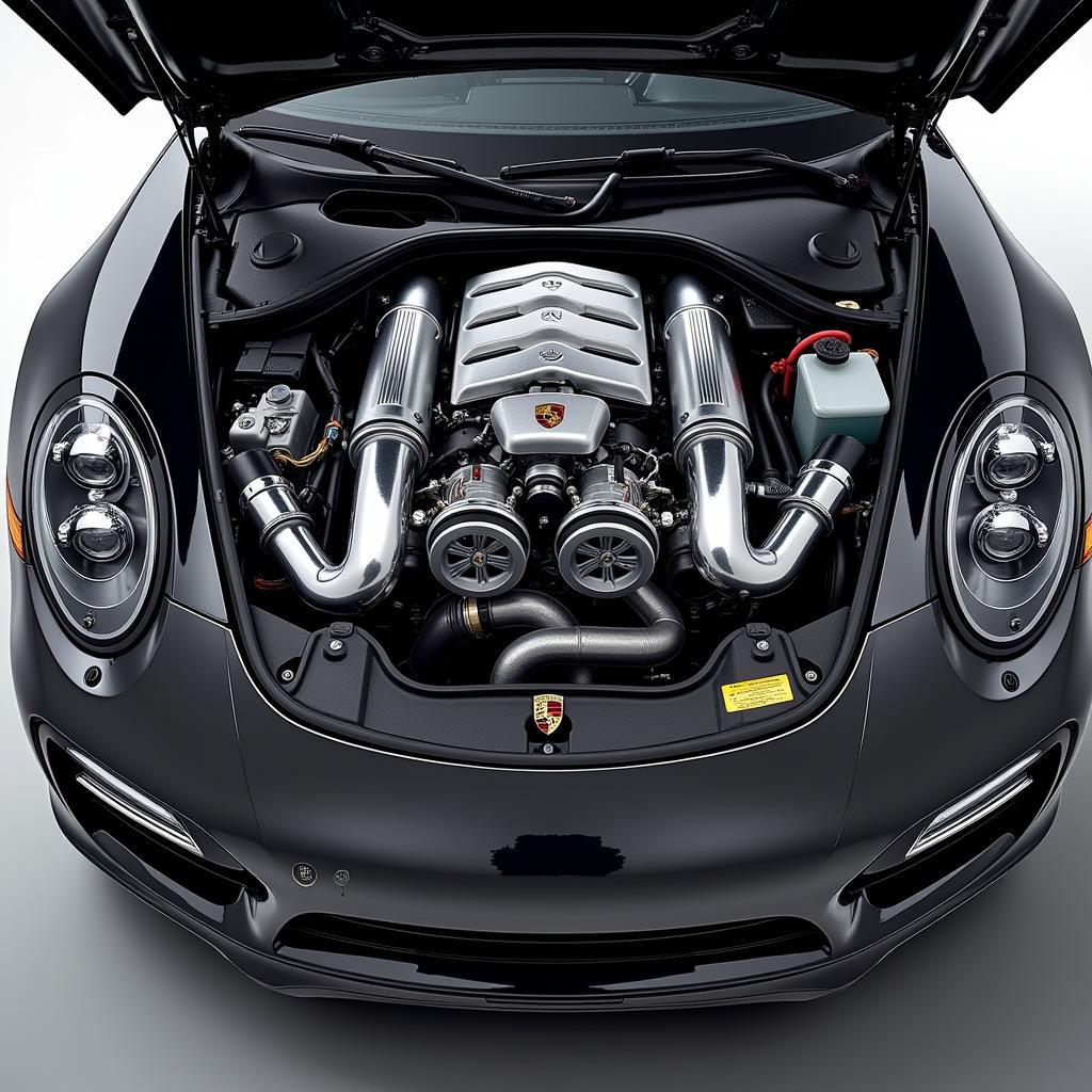 Porsche 991 Turbo engine bay