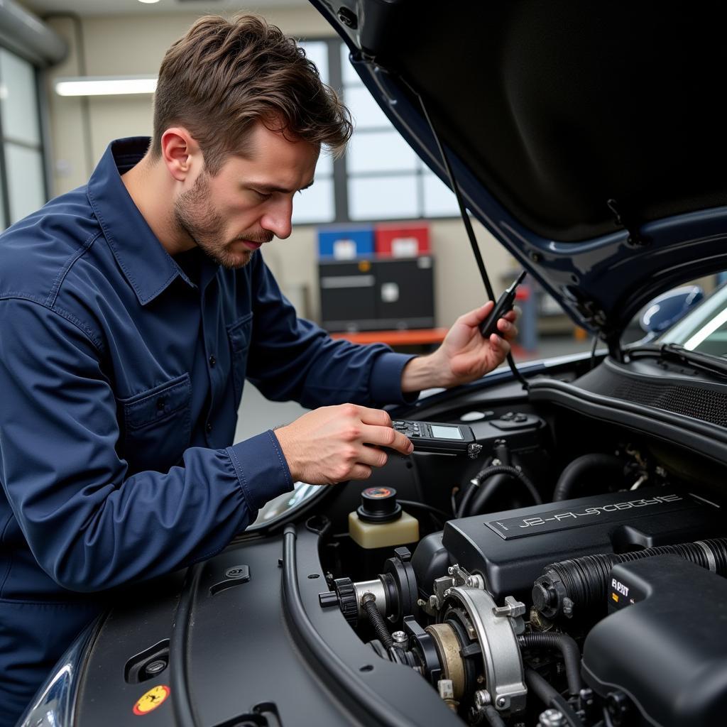 Porsche Mechanic Fixing P1094 Error