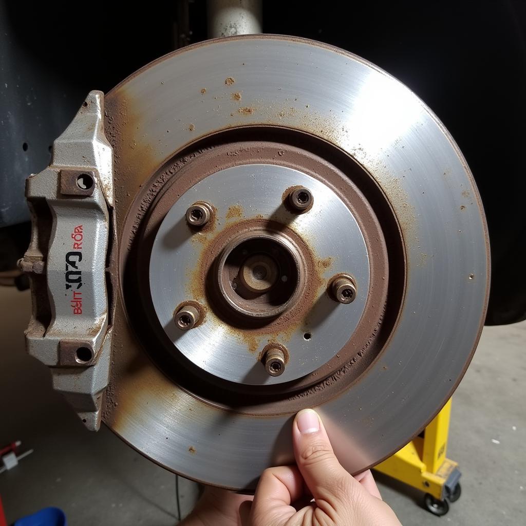 Removing Old Audi S4 Brake Rotor