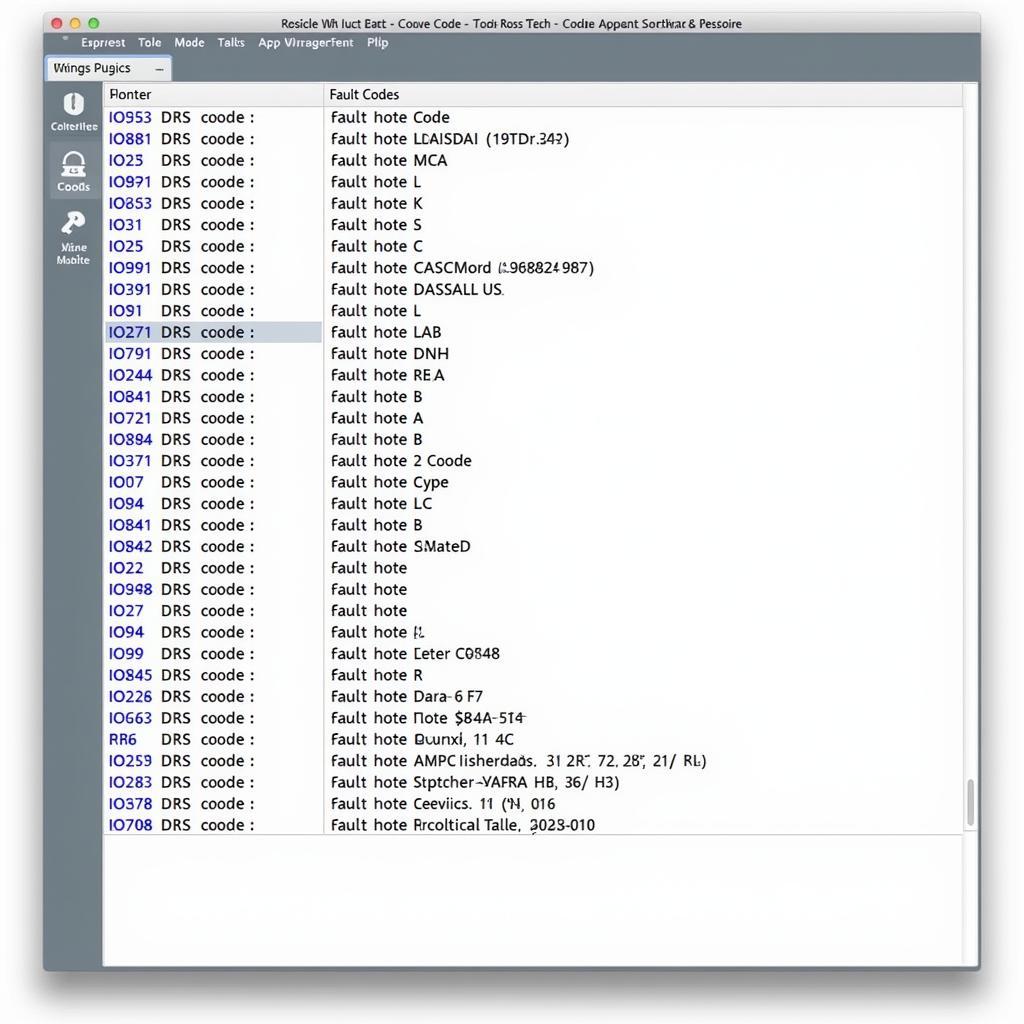 Ross-Tech 10.6 Software Displaying Fault Codes