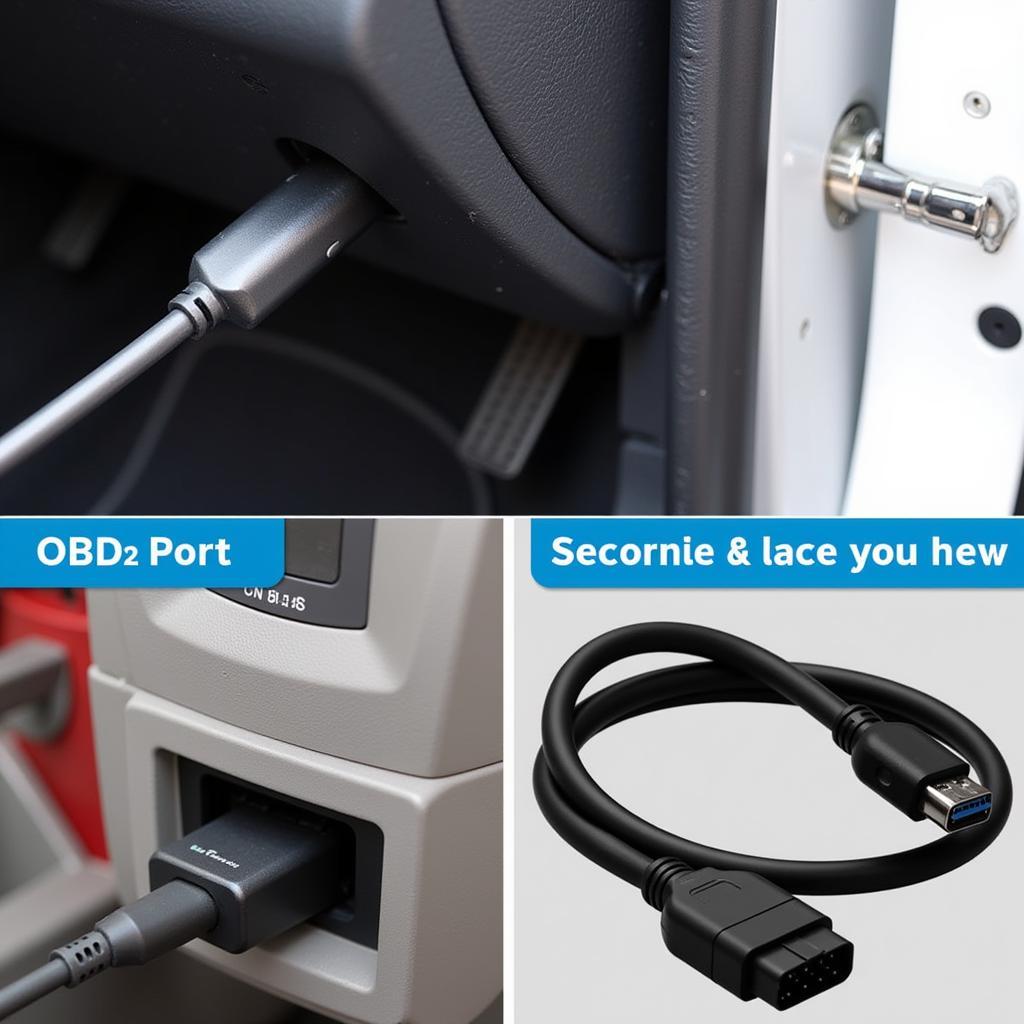 Ross Tech Cable Connection to Car OBD2 Port