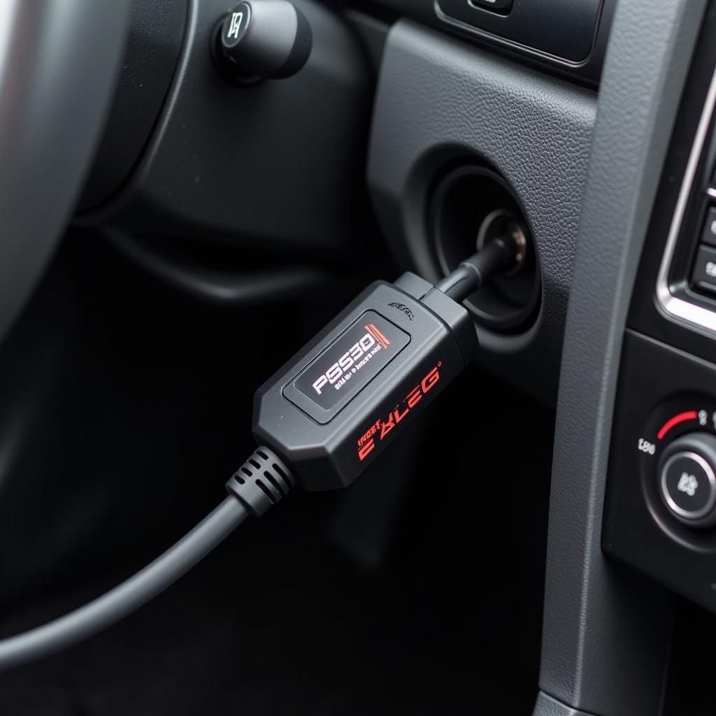 Ross-Tech HEX CAN Cable Connected to Car's OBD Port