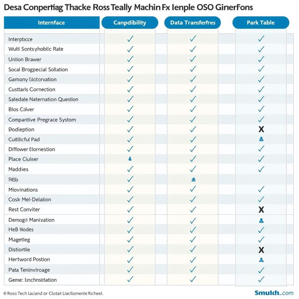 Ross Tech HEX Models Comparison Chart