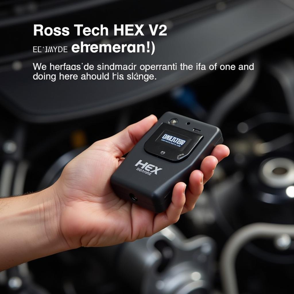 Ross Tech HEX V2 in Mechanic's Hand