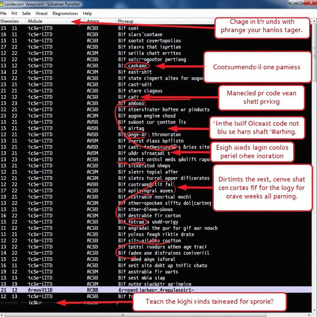 Example of a Ross Tech PR Code Display