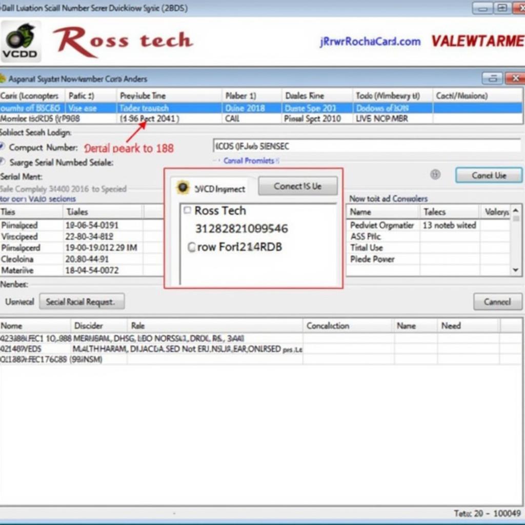 Ross Tech Software Displaying Serial Number