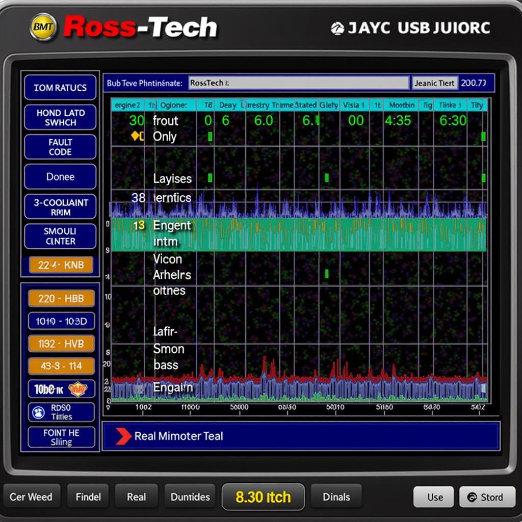 Ross Tech USB Software Interface Displaying Diagnostic Data