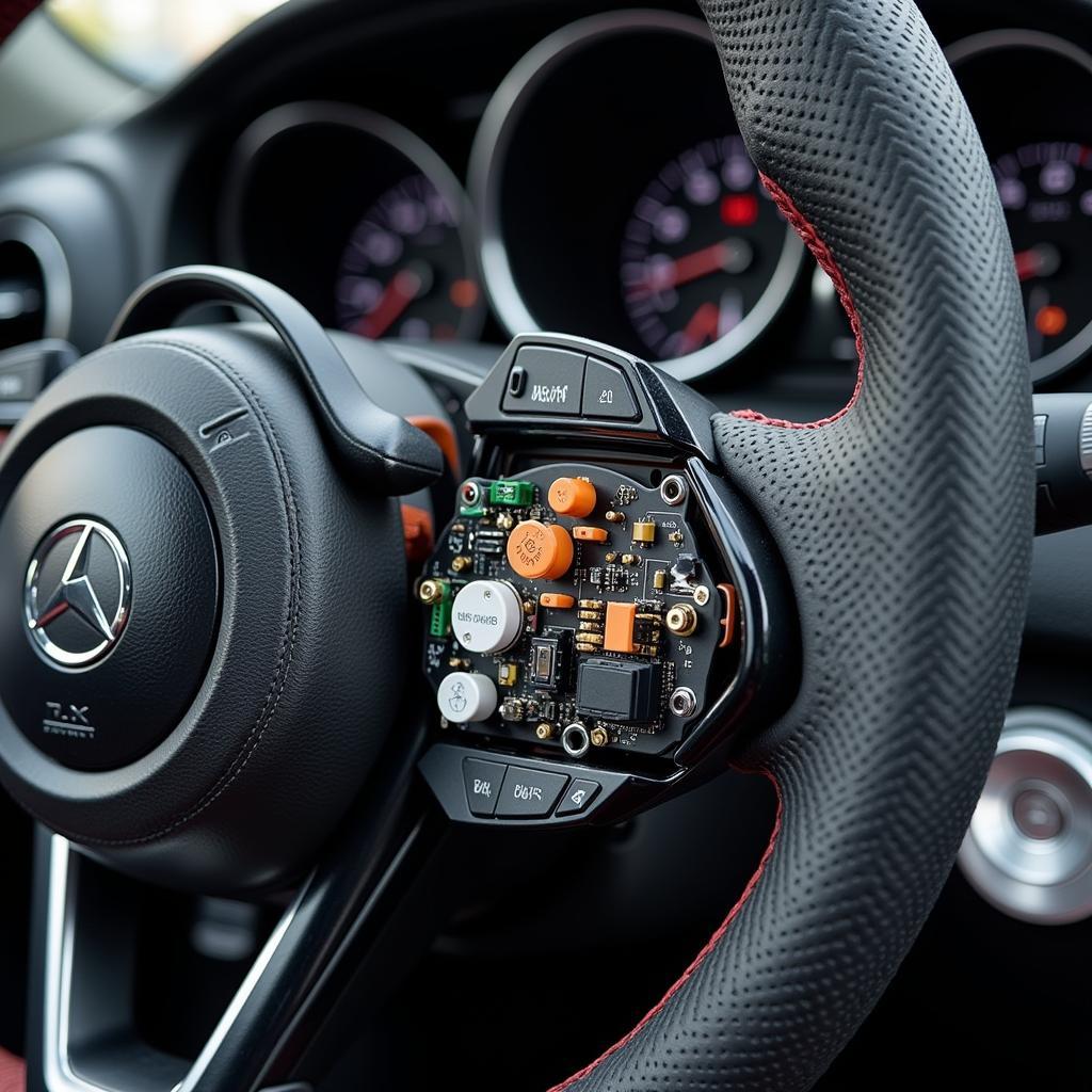 Steering Wheel Electronics Module Closeup