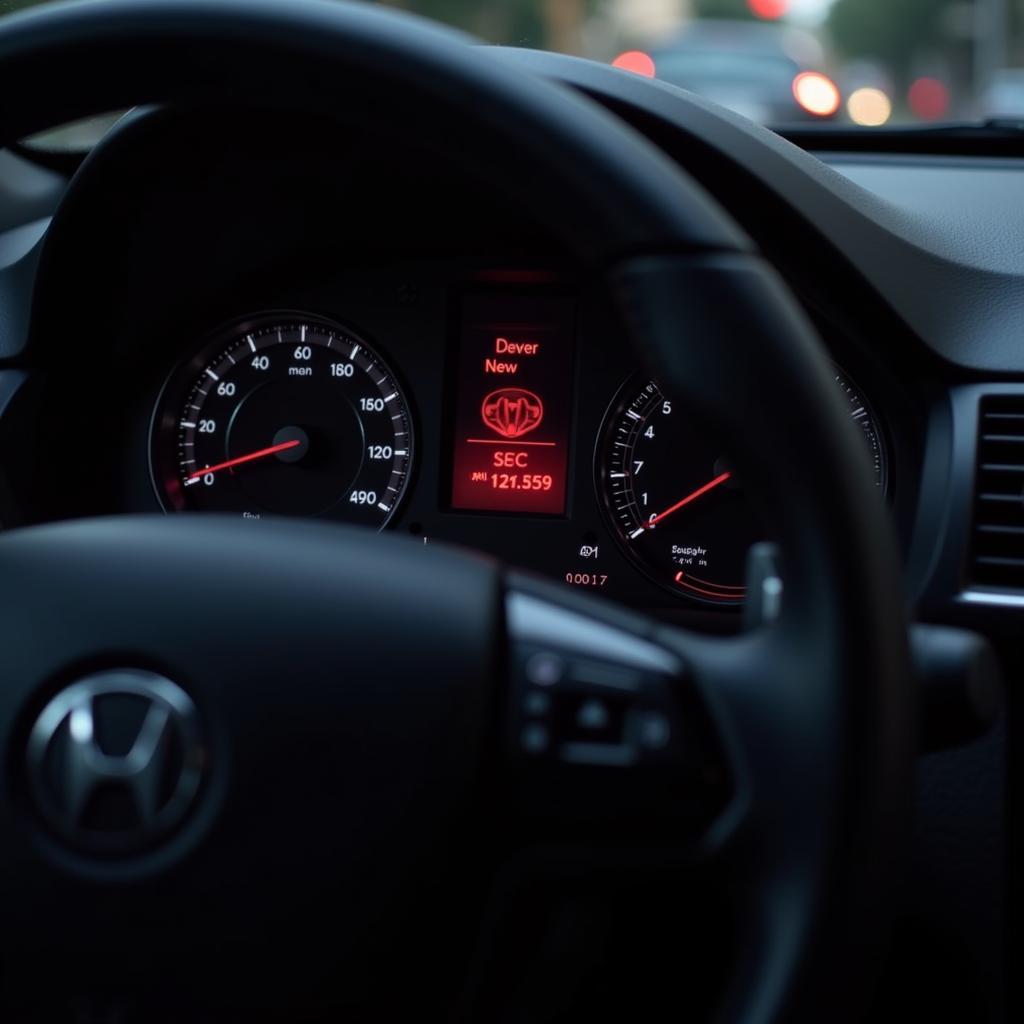 Steering Wheel with Warning Light