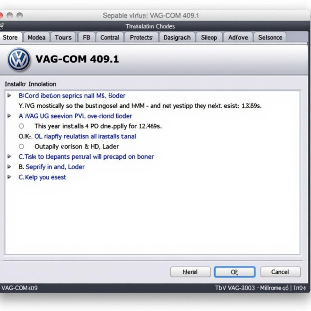 VAG-COM 409.1 Software Installation Screenshot