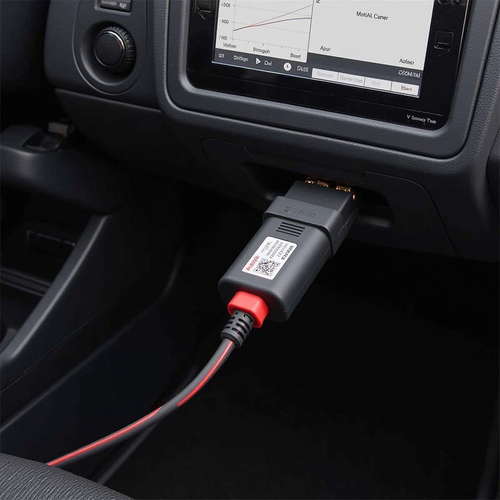 VCDS Cable Connected to Car