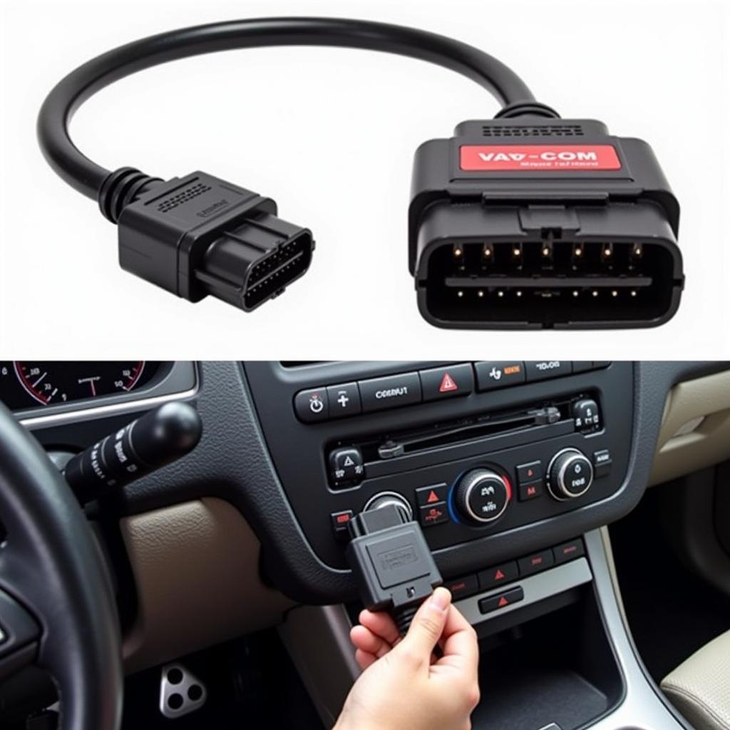 Connecting VAG-COM Cable to Car's OBD-II Port