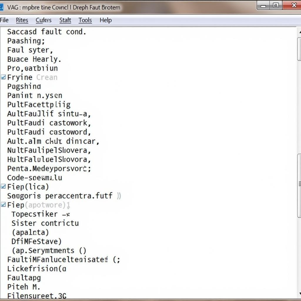 VAG COM Displaying Fault Codes