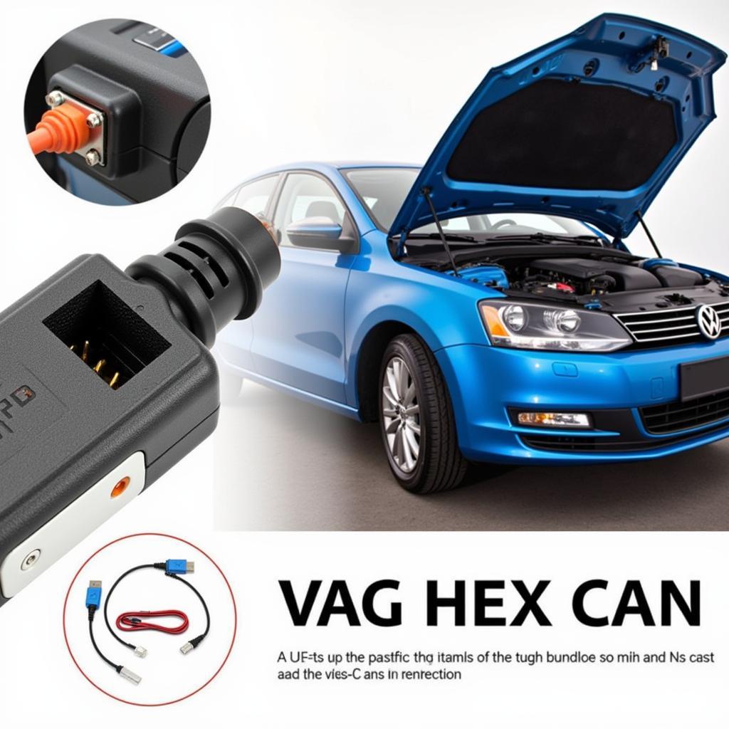 VAG COM HEX CAN USB Connected to Car