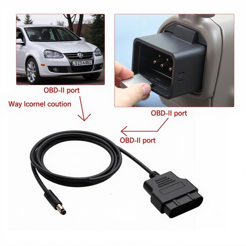 Connecting VAG COM Interface Cable to Car's OBD-II Port