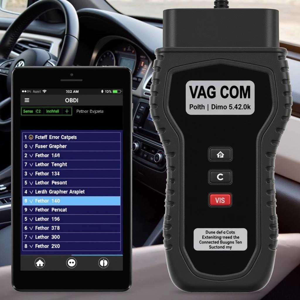 VAG COM Scanner Displaying Error Codes