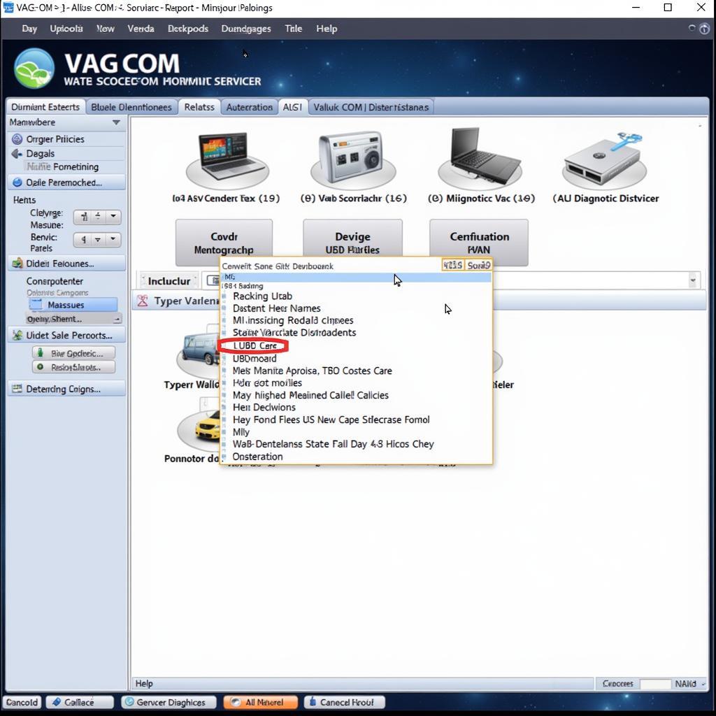 VAG COM Software Dashboard