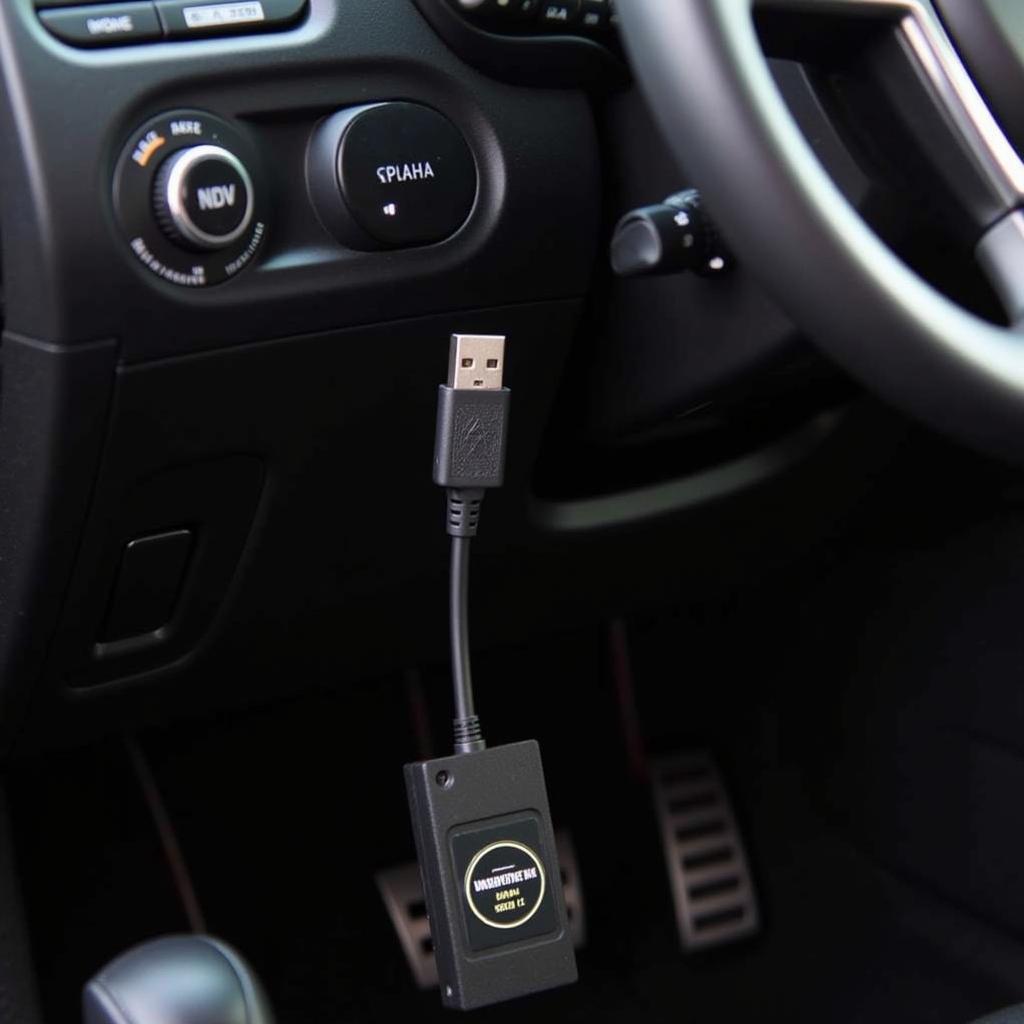 VCDS 18.2 Cable Connected to Car OBD-II Port