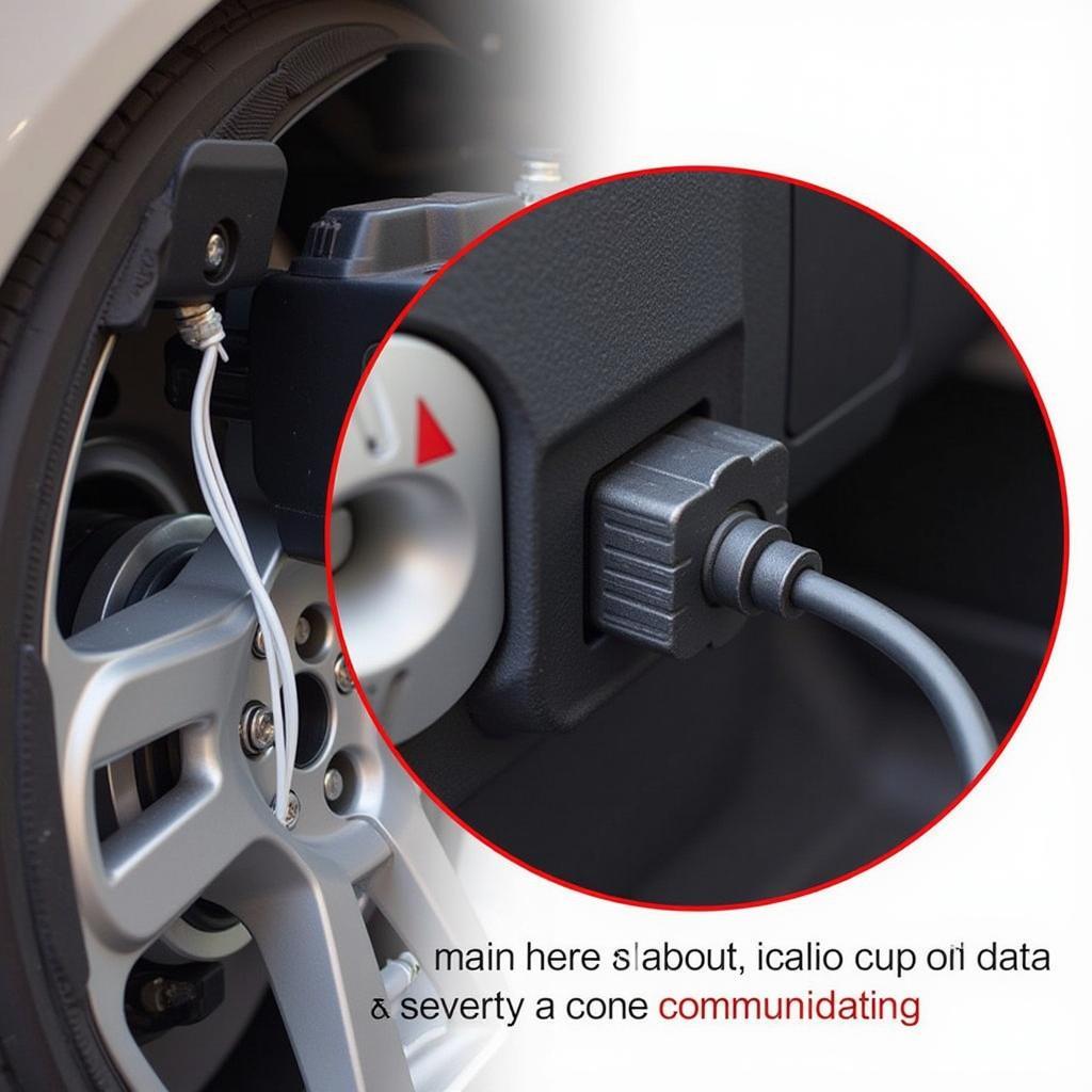 VCDS cable connected to car's OBD port