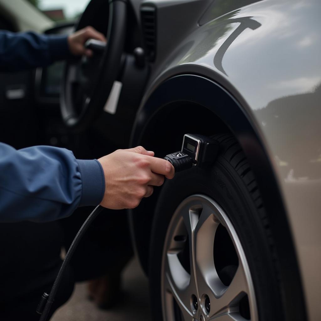 VCDS Cable Connected to Car