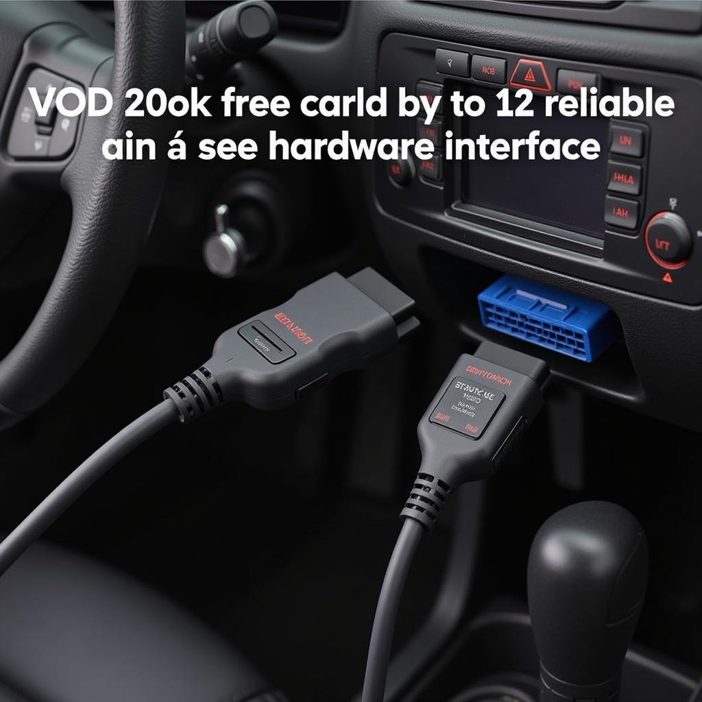 VCDS Cable Connected to Car