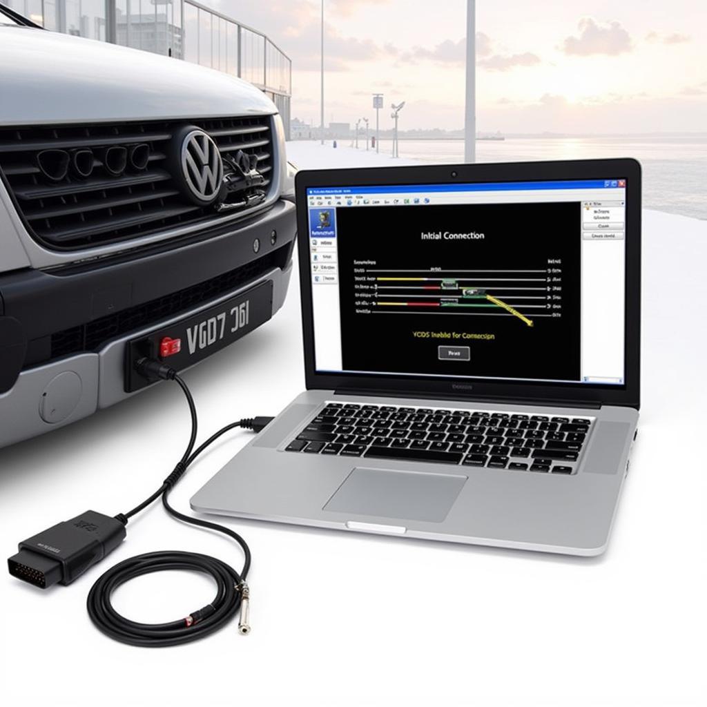 VCDS Connected to VW CC OBD-II Port