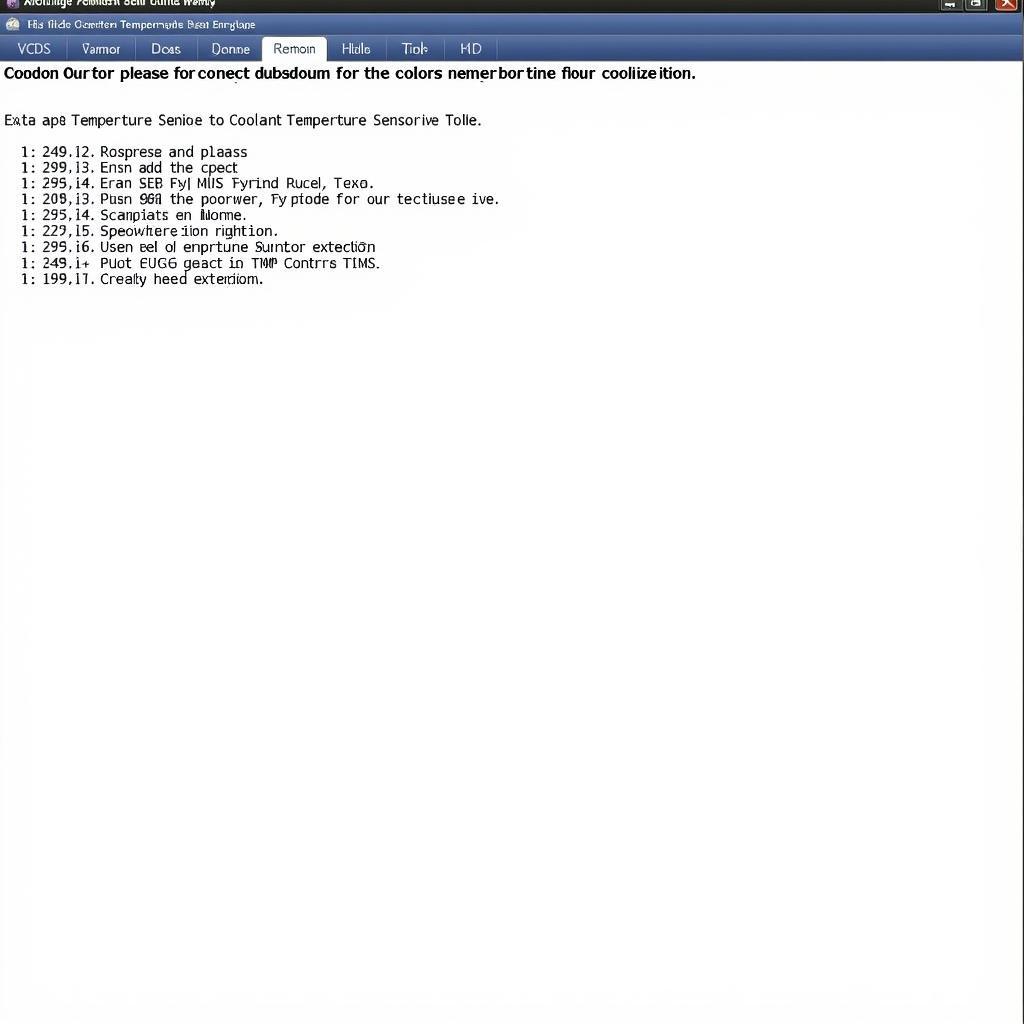 VCDS Coolant Temperature Sensor Error Codes