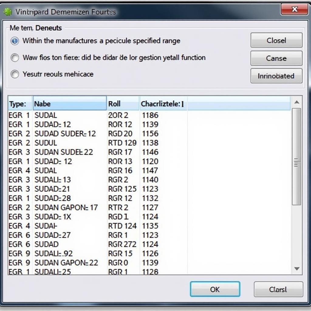 VCDS EGR Test Results