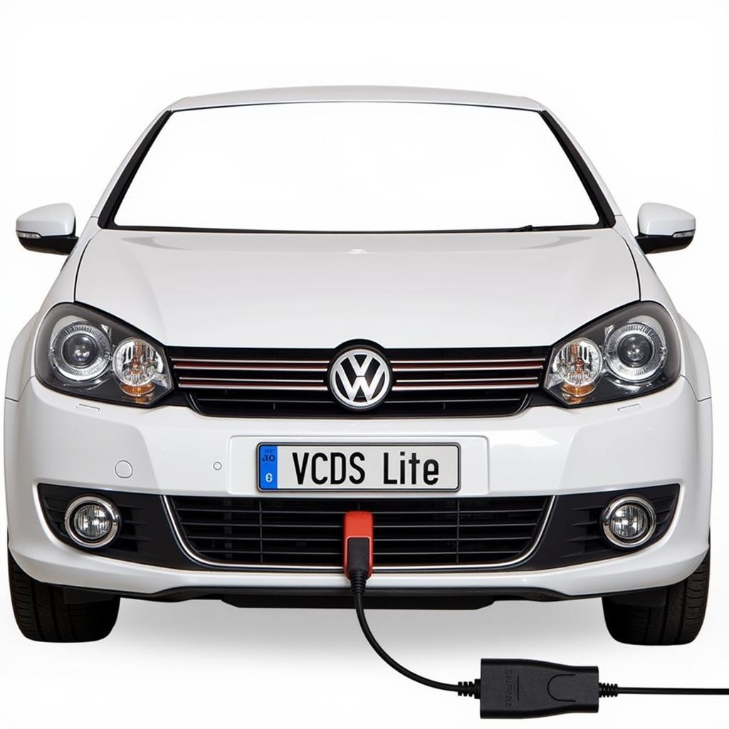 VCDS Lite Cable Connected to a Car