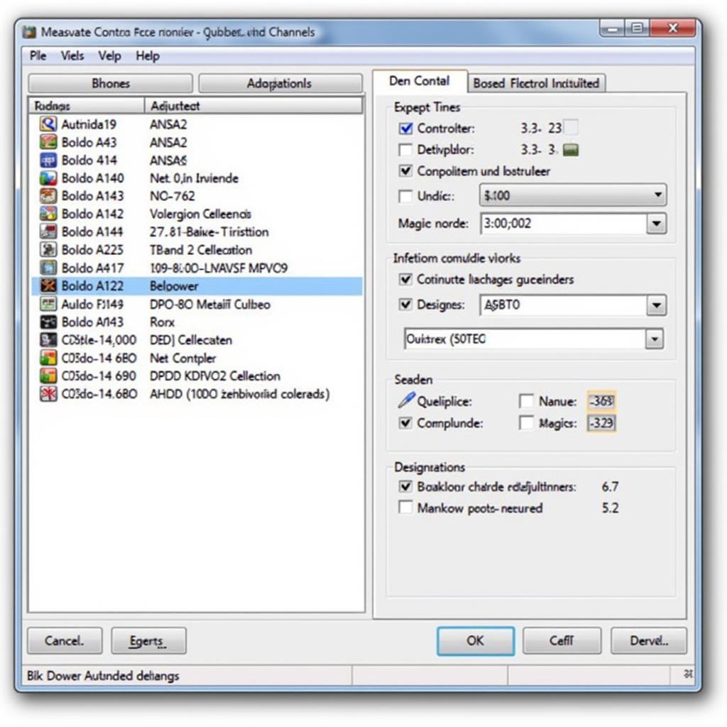 VCDS Software Showing Measuring Blocks and Adaptation Channels