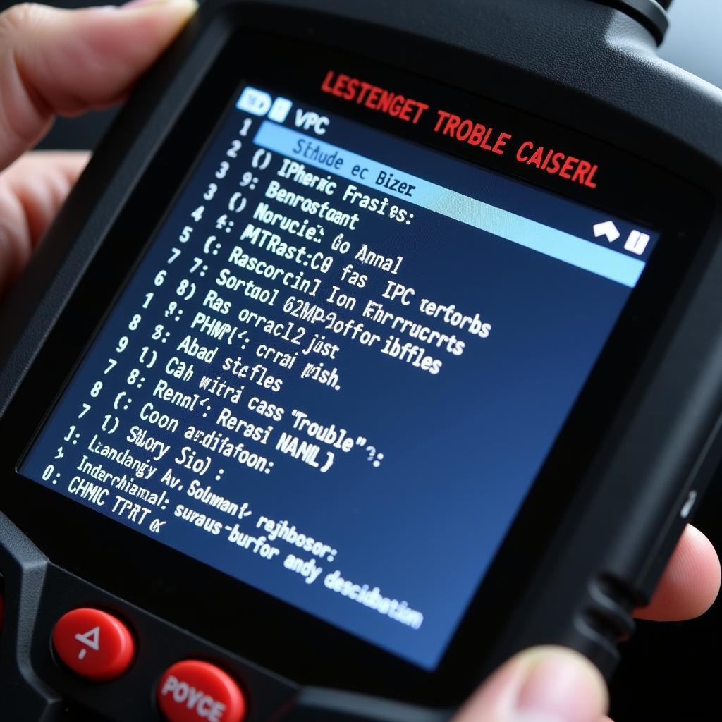 VCDS Scanner Displaying Codes