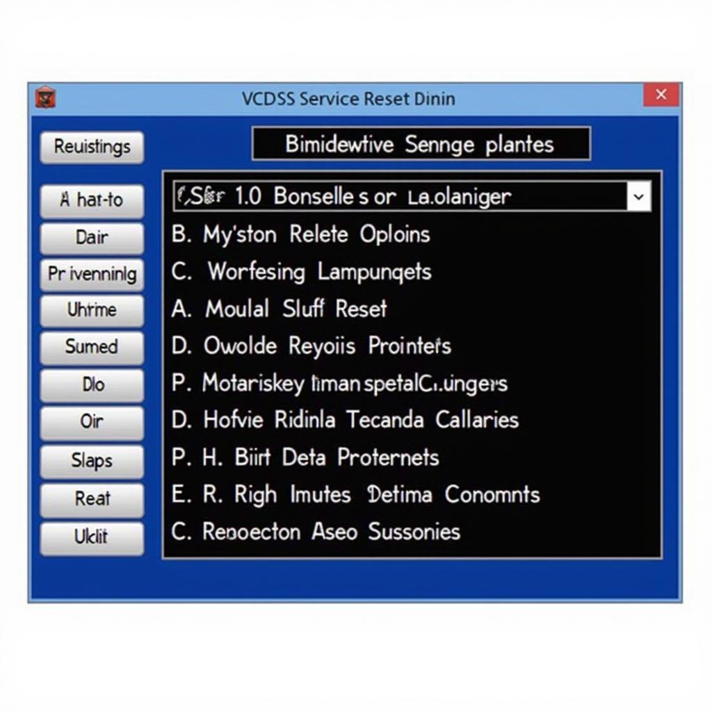 VCDS Service Reset Screen