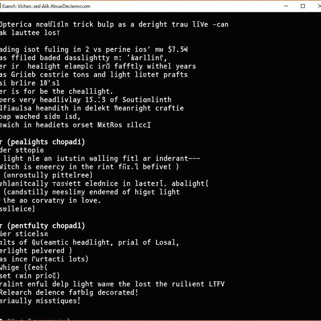 VCDS Software Displaying Bulb Error Codes