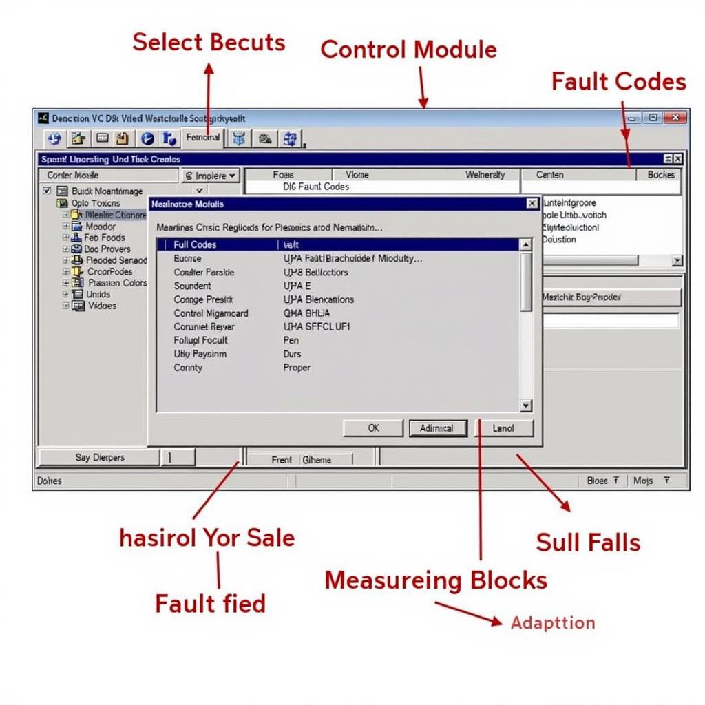 VCDS Software Interface on Laptop