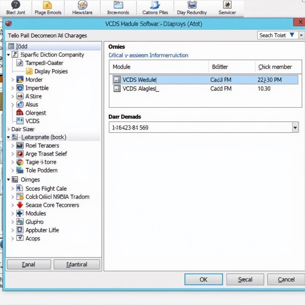 VCDS software interface for VAG vehicles