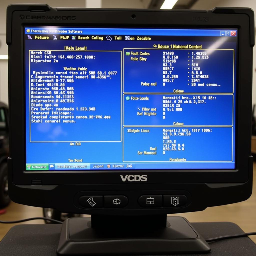 VCDS software interface displaying diagnostic data from a vehicle.