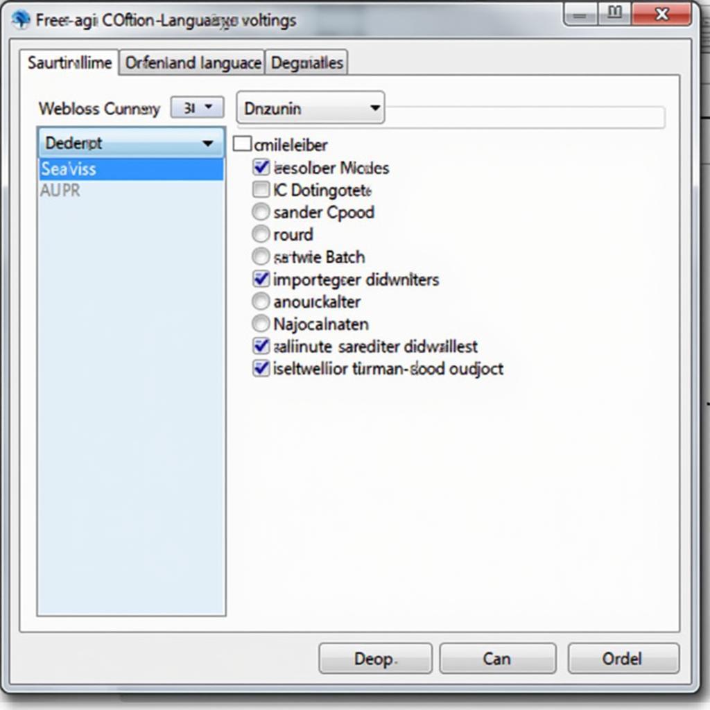 VCDS Software Language Options