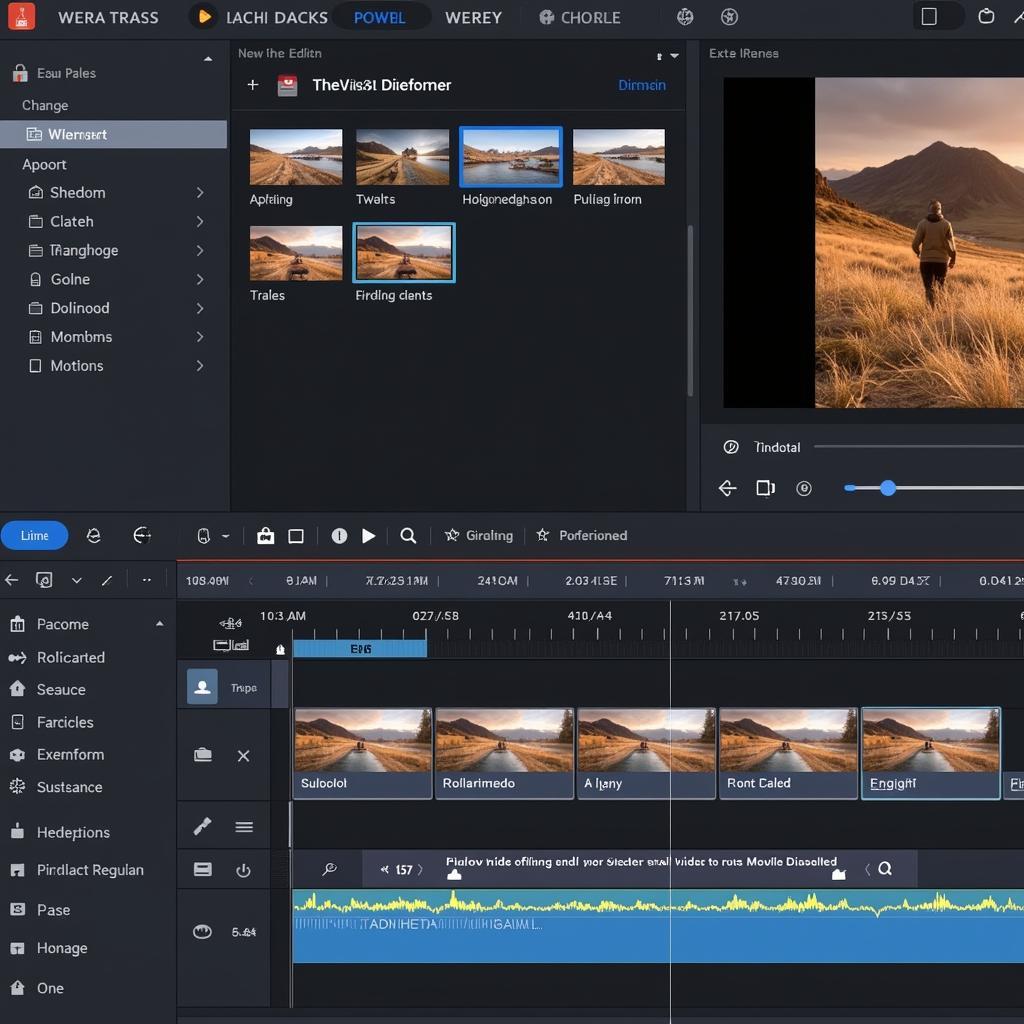 Video Editing Software Dashboard