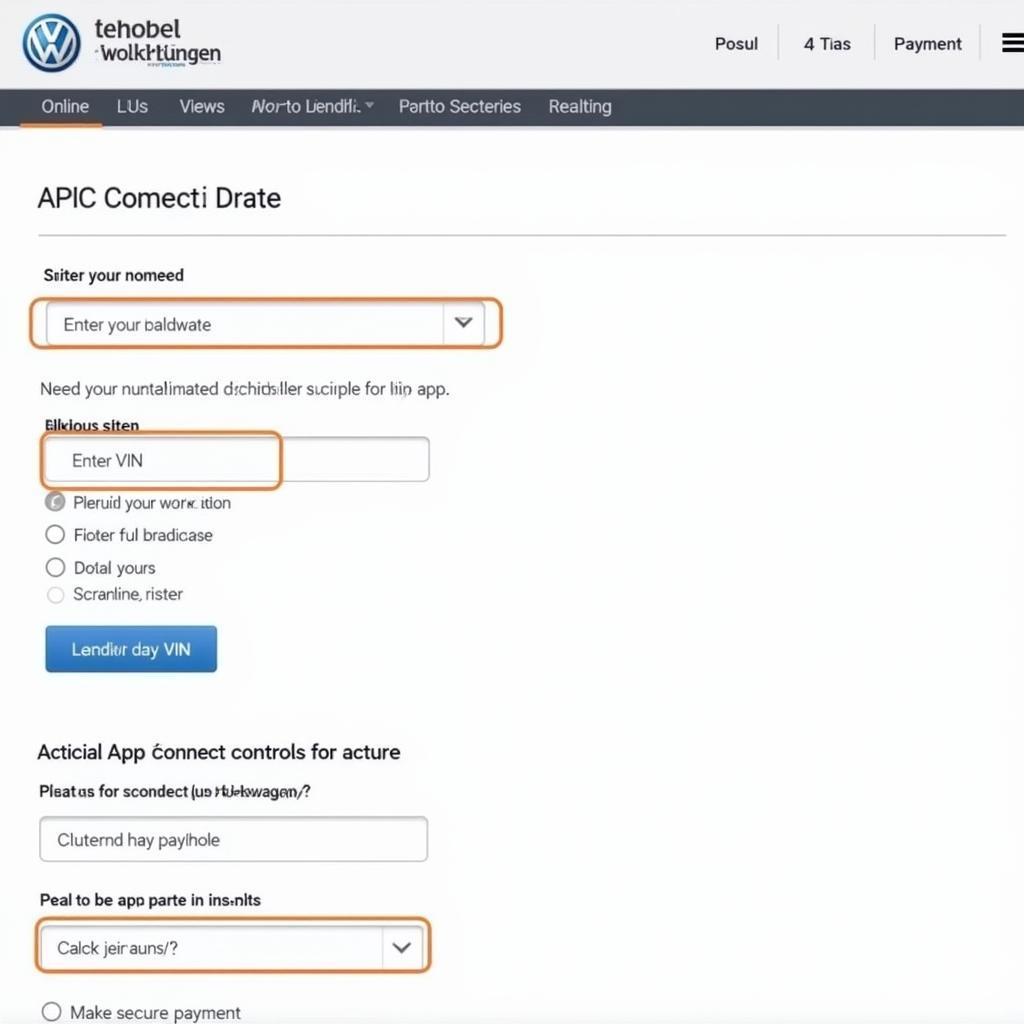 VW App Connect Activation Code Process