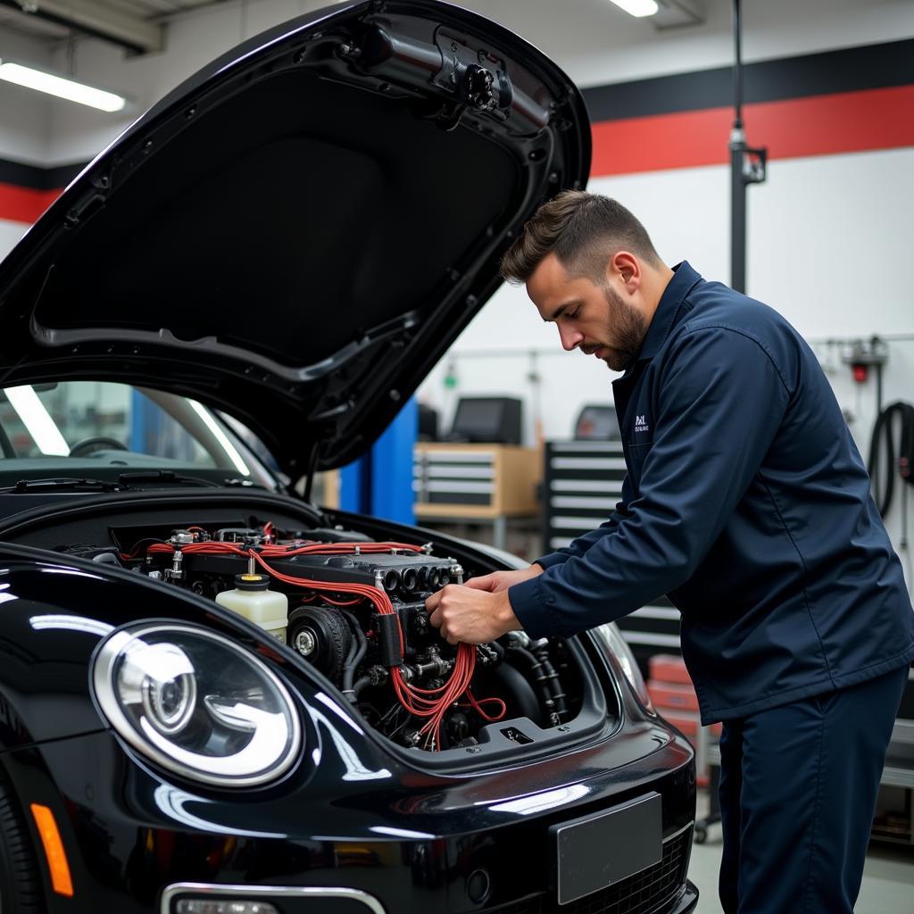 VW Beetle Mechanic Inspection