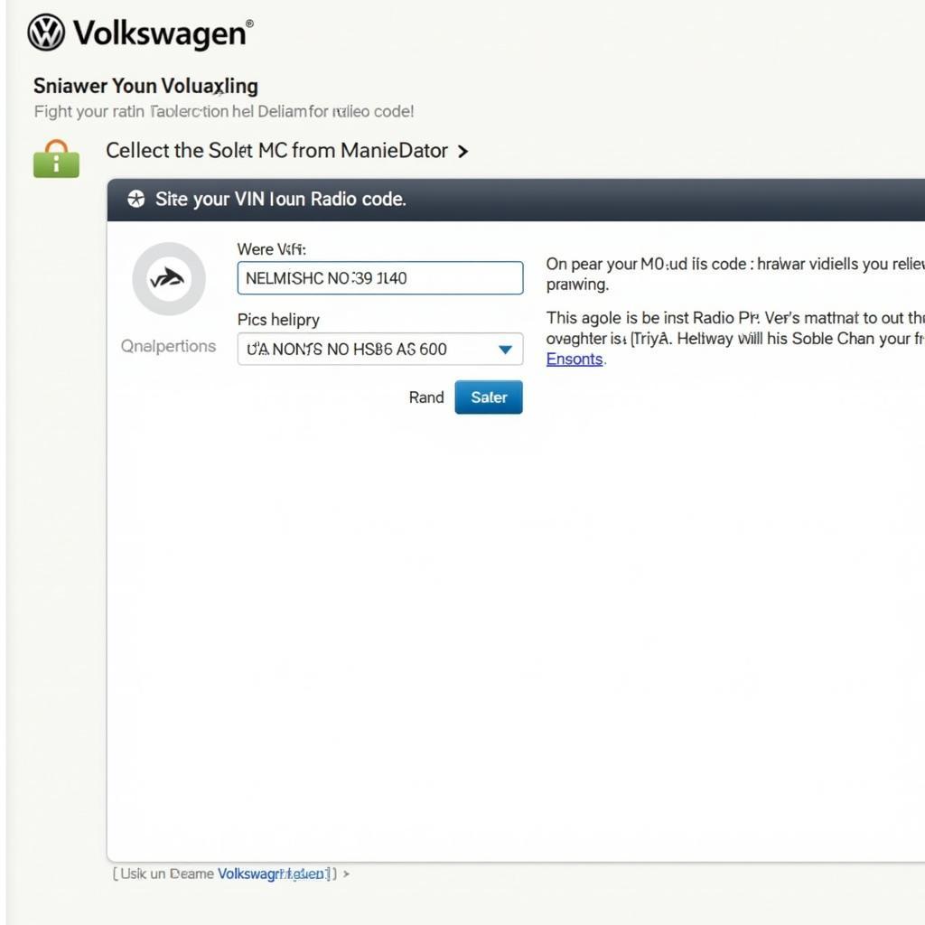 2003 VW Beetle Online Radio Code Retrieval