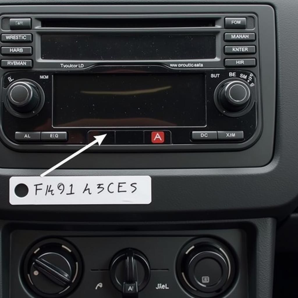 VW Cabrio Radio Sticker