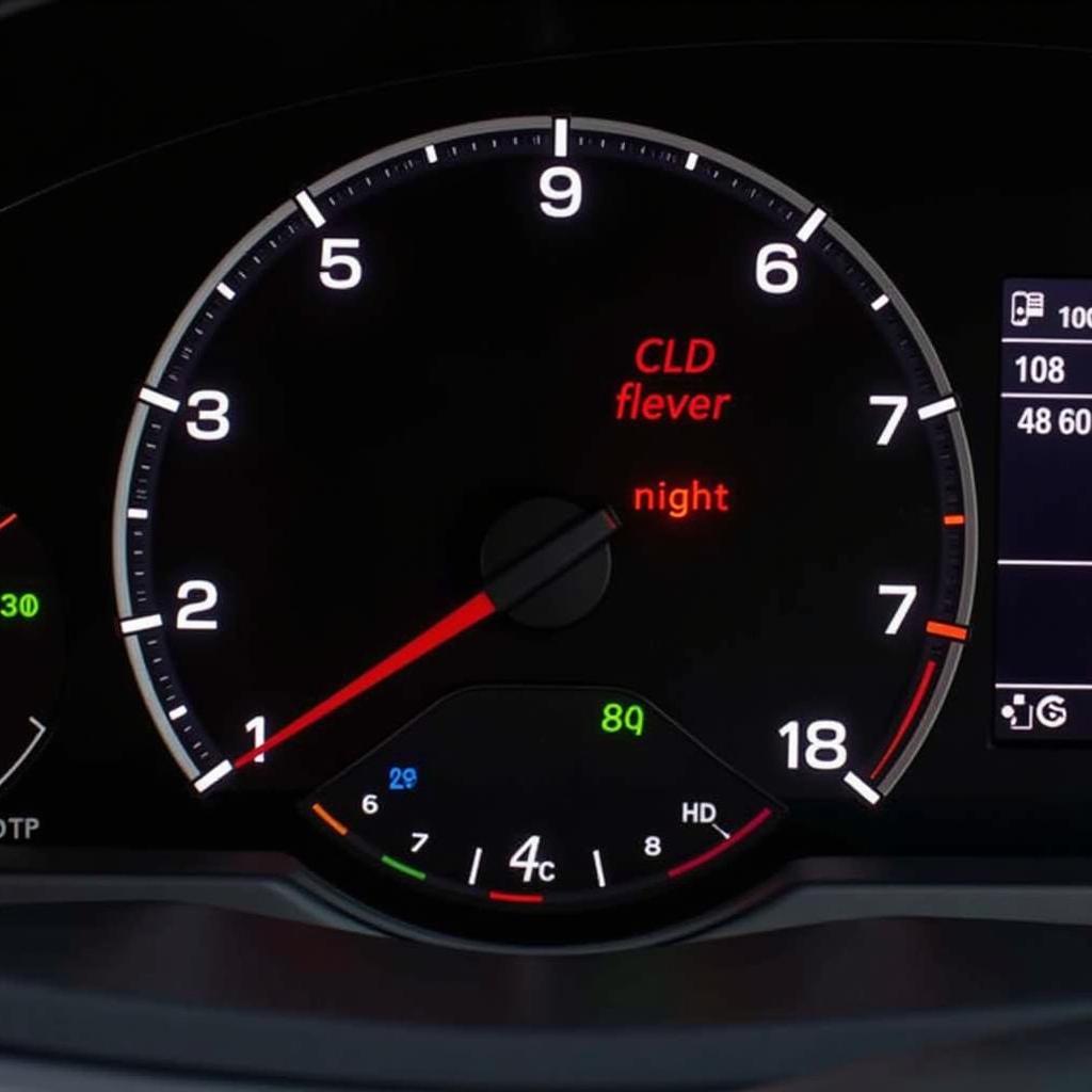 VW CC Dashboard Showing Check Engine Light for P0030 Code