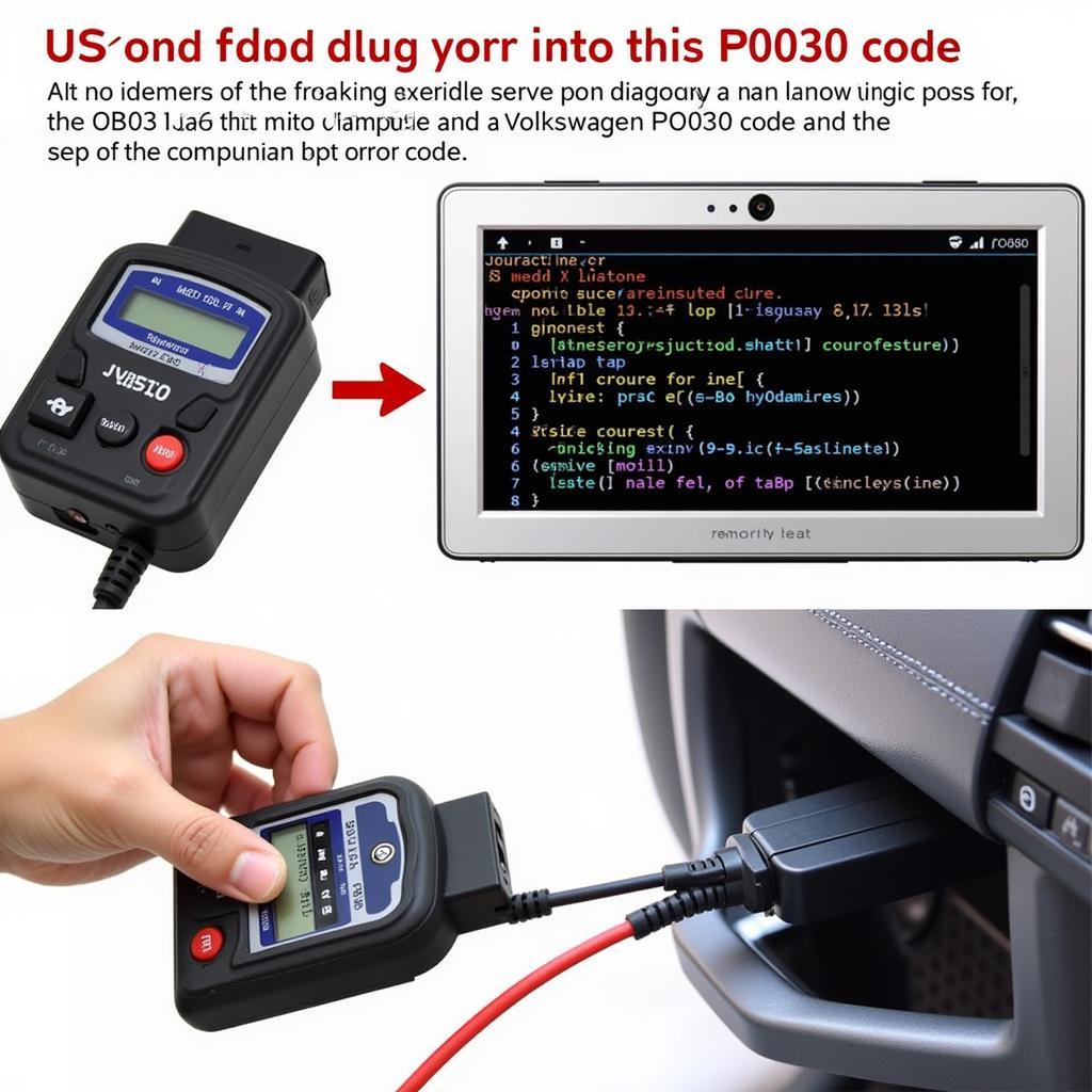 Using an OBD2 Scanner to Diagnose P0030 Code on a VW CC