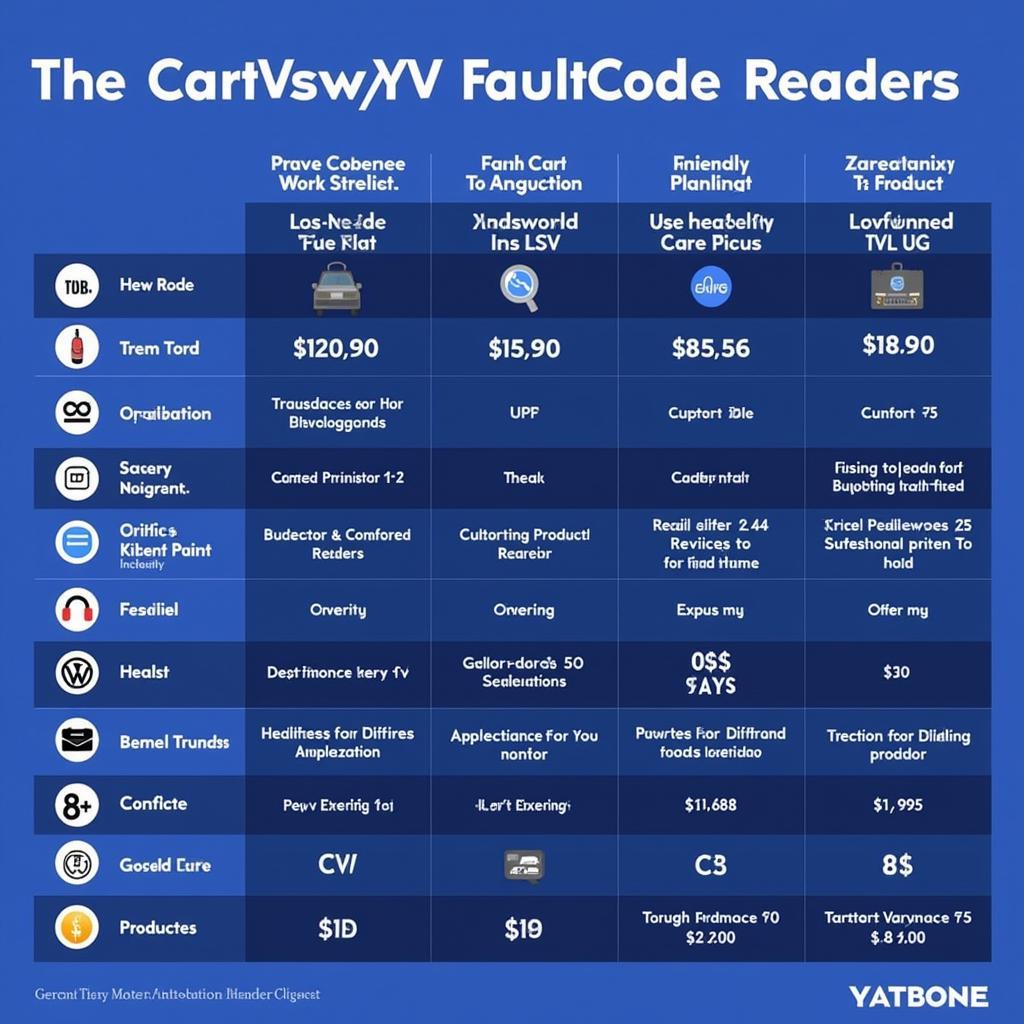 VW Fault Code Reader Comparison Chart